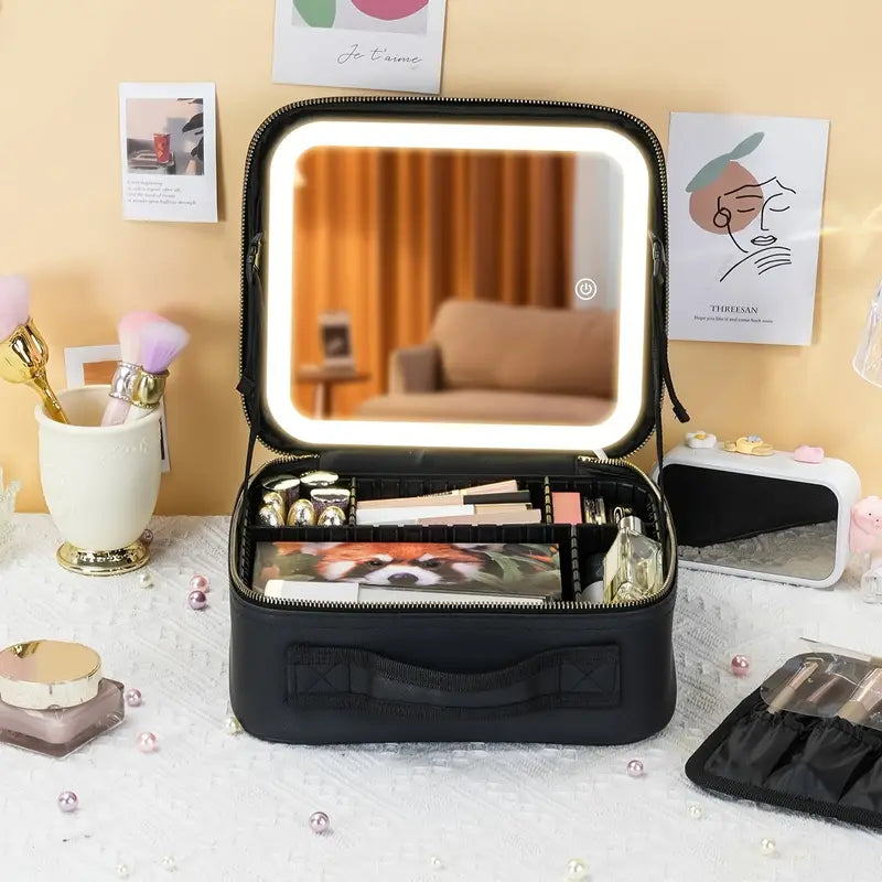 Mirror Glow | Cosmetiquera De Lujo Con Espejo Led