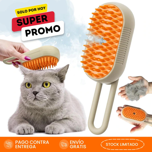 Cepillo Vapor 3 en 1 Para Mascotas